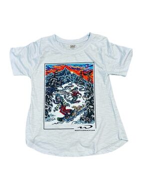 MV Sport NWT Blue Short Sleeve Graphic Snowboard Tee Size Small